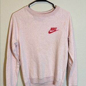 Nike Blush Pink Crewneck with Red Logo